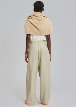 The Frankie Shop CLOTHING Marte Pleated Pants - Sand 16 The Frankie Shop CLOTHING Marte Pleated Pants - Sand