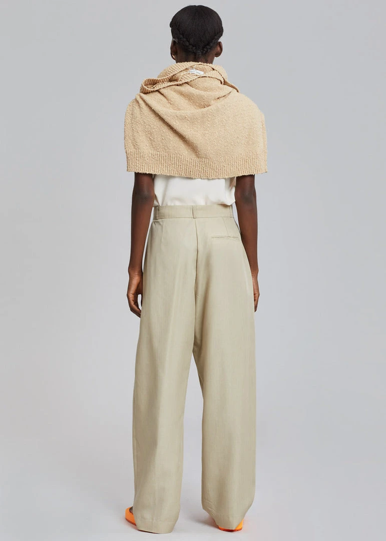The Frankie Shop CLOTHING Marte Pleated Pants - Sand 8 The Frankie Shop CLOTHING Marte Pleated Pants - Sand