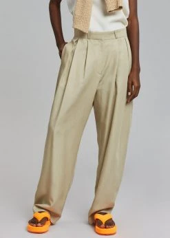 The Frankie Shop CLOTHING Marte Pleated Pants - Sand 13 The Frankie Shop CLOTHING Marte Pleated Pants - Sand