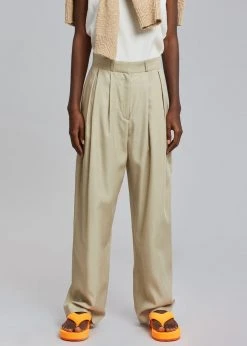 The Frankie Shop CLOTHING Marte Pleated Pants - Sand