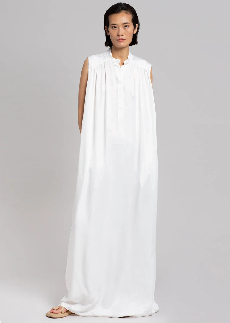 MATIN Sleeveless Button-up Dress - Off White CLOTHING 5 MATIN Sleeveless Button-up Dress - Off White CLOTHING