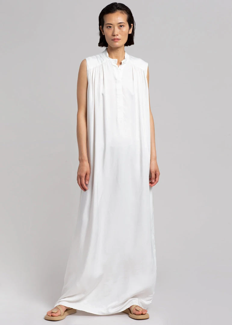MATIN Sleeveless Button-up Dress - Off White CLOTHING 3 MATIN Sleeveless Button-up Dress - Off White CLOTHING