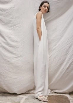 MATIN Sleeveless Button-up Dress - Off White CLOTHING 15 MATIN Sleeveless Button-up Dress - Off White CLOTHING