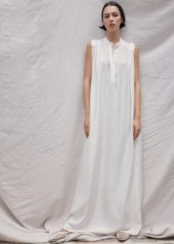 MATIN Sleeveless Button-up Dress - Off White CLOTHING