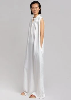 MATIN Sleeveless Button-up Dress - Off White CLOTHING 17 MATIN Sleeveless Button-up Dress - Off White CLOTHING