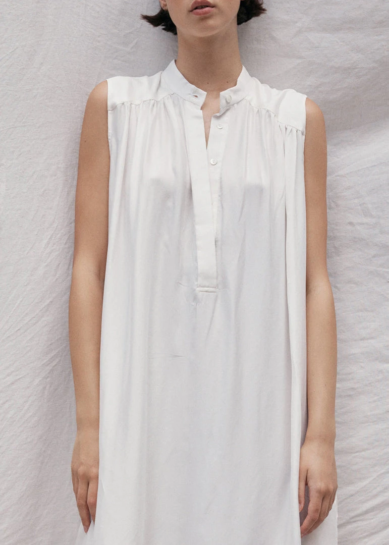 MATIN Sleeveless Button-up Dress - Off White CLOTHING 2 MATIN Sleeveless Button-up Dress - Off White CLOTHING