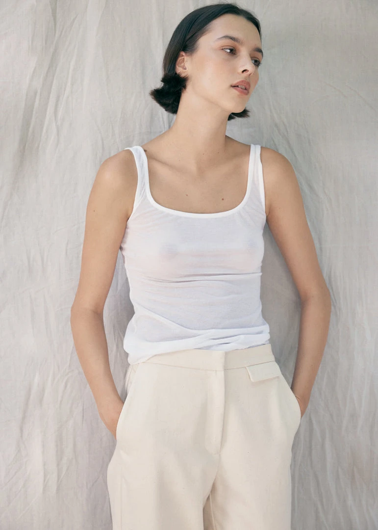 CLOTHING MATIN Slim Pant - Natural 4 CLOTHING MATIN Slim Pant - Natural