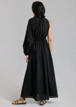 CLOTHING Matteau Asymmetric One Shoulder Dress - Black