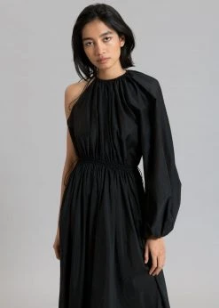 CLOTHING Matteau Asymmetric One Shoulder Dress - Black