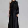 CLOTHING Matteau Asymmetric One Shoulder Dress - Black