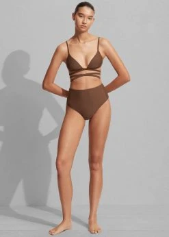 CLOTHING Matteau High Waist Bikini Brief - Pecan