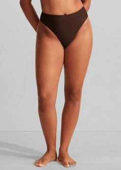 CLOTHING Matteau Nineties High Waist Bikini Brief - Carob
