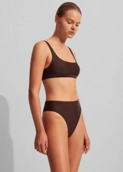 CLOTHING Matteau Nineties High Waist Bikini Brief - Carob