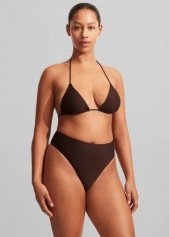 CLOTHING Matteau Nineties High Waist Bikini Brief - Carob