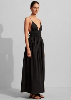 CLOTHING Matteau Shirred Triangle Dress - Black 7 CLOTHING Matteau Shirred Triangle Dress - Black