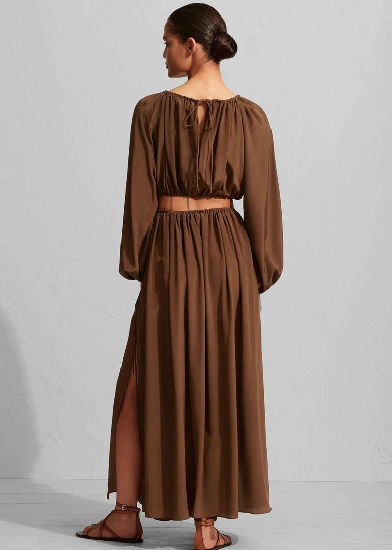 Matteau Voluminous Cropped Blouse - Pecan 4 Matteau Voluminous Cropped Blouse - Pecan