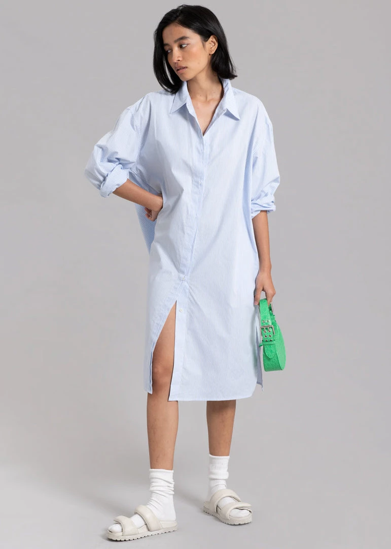 The Frankie Shop Mav Shirt Dress - Blue Stripe 8 The Frankie Shop Mav Shirt Dress - Blue Stripe