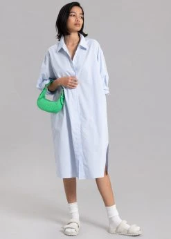 The Frankie Shop Mav Shirt Dress - Blue Stripe 12 The Frankie Shop Mav Shirt Dress - Blue Stripe