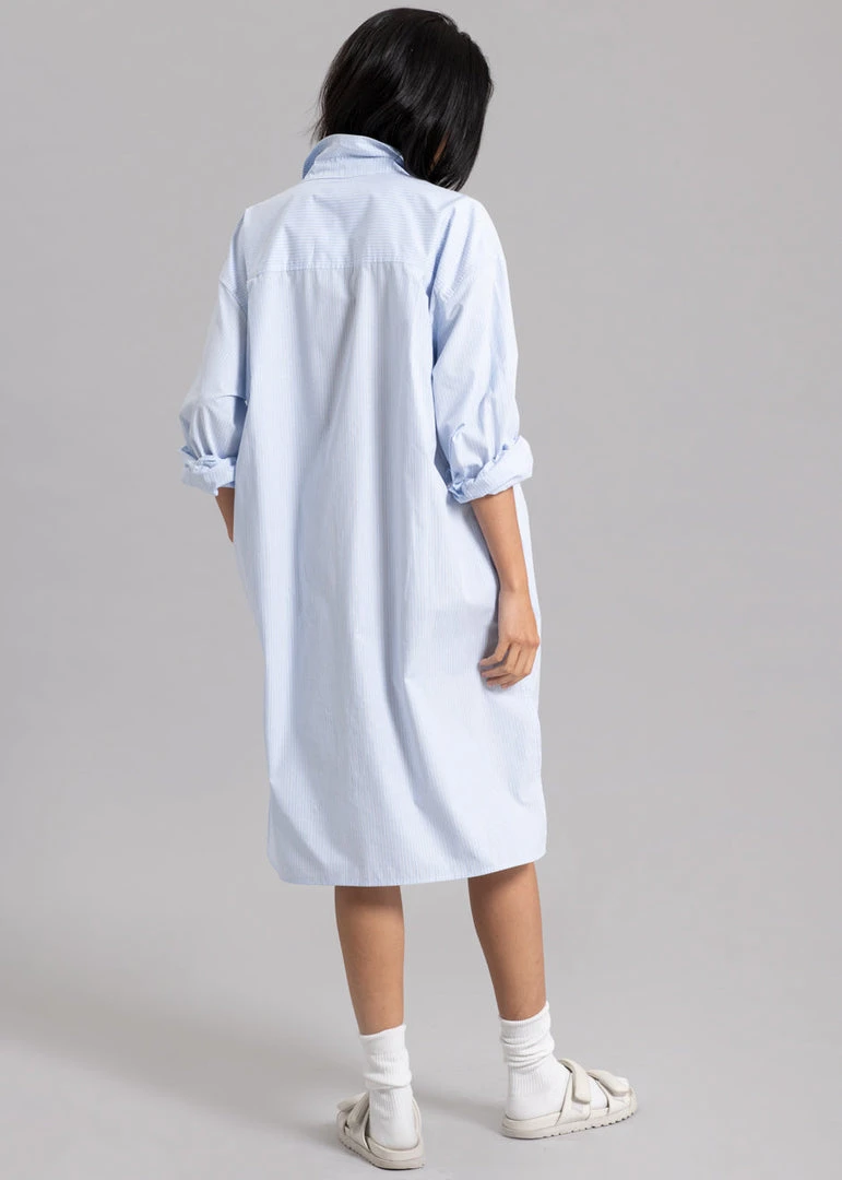 The Frankie Shop Mav Shirt Dress - Blue Stripe 9 The Frankie Shop Mav Shirt Dress - Blue Stripe