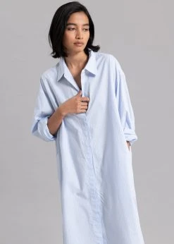 The Frankie Shop Mav Shirt Dress - Blue Stripe 16 The Frankie Shop Mav Shirt Dress - Blue Stripe