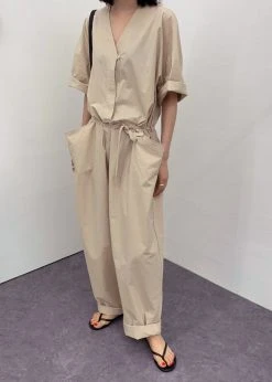 Love My Santa Maxim Jumpsuit - Beige