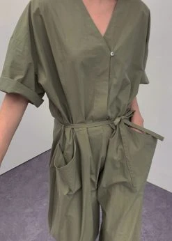 Love My Santa Maxim Jumpsuit - Olive