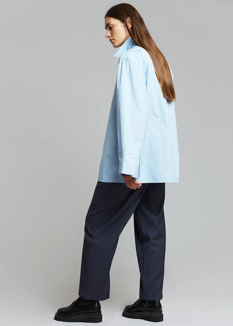 Paper Moon CLOTHING Mayim Oversized Shirt - Sky 10 Paper Moon CLOTHING Mayim Oversized Shirt - Sky