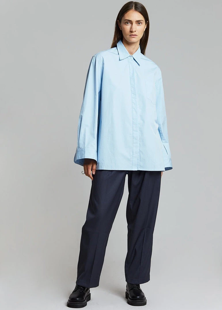 Paper Moon CLOTHING Mayim Oversized Shirt - Sky 6 Paper Moon CLOTHING Mayim Oversized Shirt - Sky