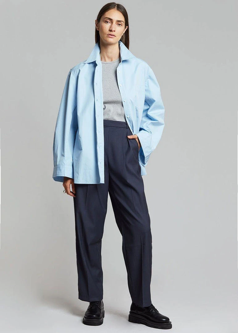 Paper Moon CLOTHING Mayim Oversized Shirt - Sky 9 Paper Moon CLOTHING Mayim Oversized Shirt - Sky