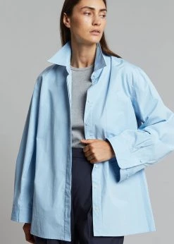 Paper Moon CLOTHING Mayim Oversized Shirt - Sky 14 Paper Moon CLOTHING Mayim Oversized Shirt - Sky
