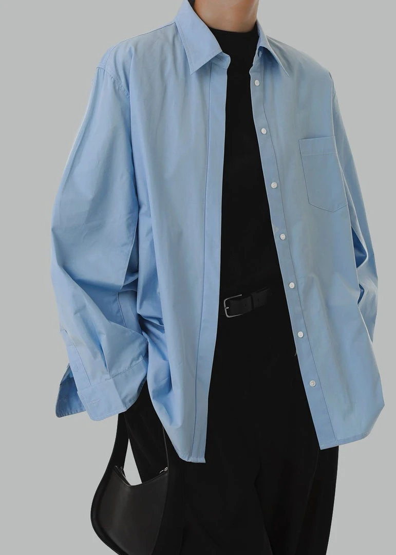 Paper Moon CLOTHING Mayim Oversized Shirt - Sky 1 Paper Moon CLOTHING Mayim Oversized Shirt - Sky