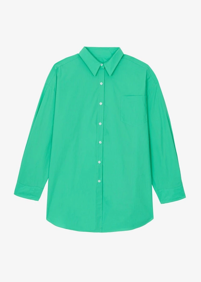 The Frankie Shop Melody Oversized Cotton Shirt - Island Green 7 The Frankie Shop Melody Oversized Cotton Shirt - Island Green