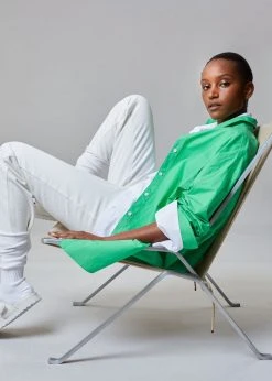 The Frankie Shop Melody Oversized Cotton Shirt - Island Green 11 The Frankie Shop Melody Oversized Cotton Shirt - Island Green