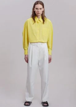 The Frankie Shop CLOTHING Melody Oversized Shirt - Blazing Yellow 9 The Frankie Shop CLOTHING Melody Oversized Shirt - Blazing Yellow