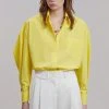 The Frankie Shop CLOTHING Melody Oversized Shirt - Blazing Yellow