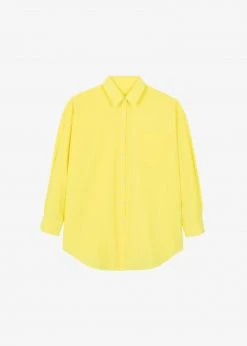 The Frankie Shop CLOTHING Melody Oversized Shirt - Blazing Yellow 11 The Frankie Shop CLOTHING Melody Oversized Shirt - Blazing Yellow