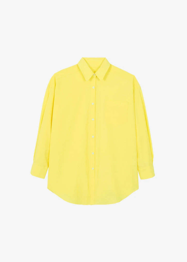 The Frankie Shop CLOTHING Melody Oversized Shirt - Blazing Yellow 6 The Frankie Shop CLOTHING Melody Oversized Shirt - Blazing Yellow