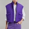 Hyhill Melton Vest - Berry CLOTHING