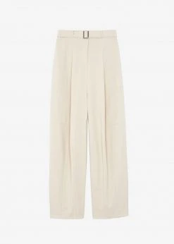 Auver_Fit CLOTHING Mia Belted Pants - Beige