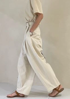 Auver_Fit CLOTHING Mia Belted Pants - Beige