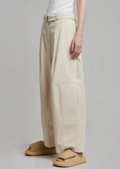 Auver_Fit CLOTHING Mia Belted Pants - Beige