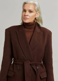 Concert Mila Belted Jacket - Dark Espresso