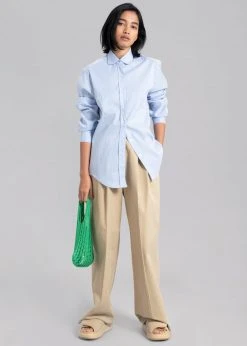 The Frankie Shop Mina Shirt - Blue Stripe 14 The Frankie Shop Mina Shirt - Blue Stripe