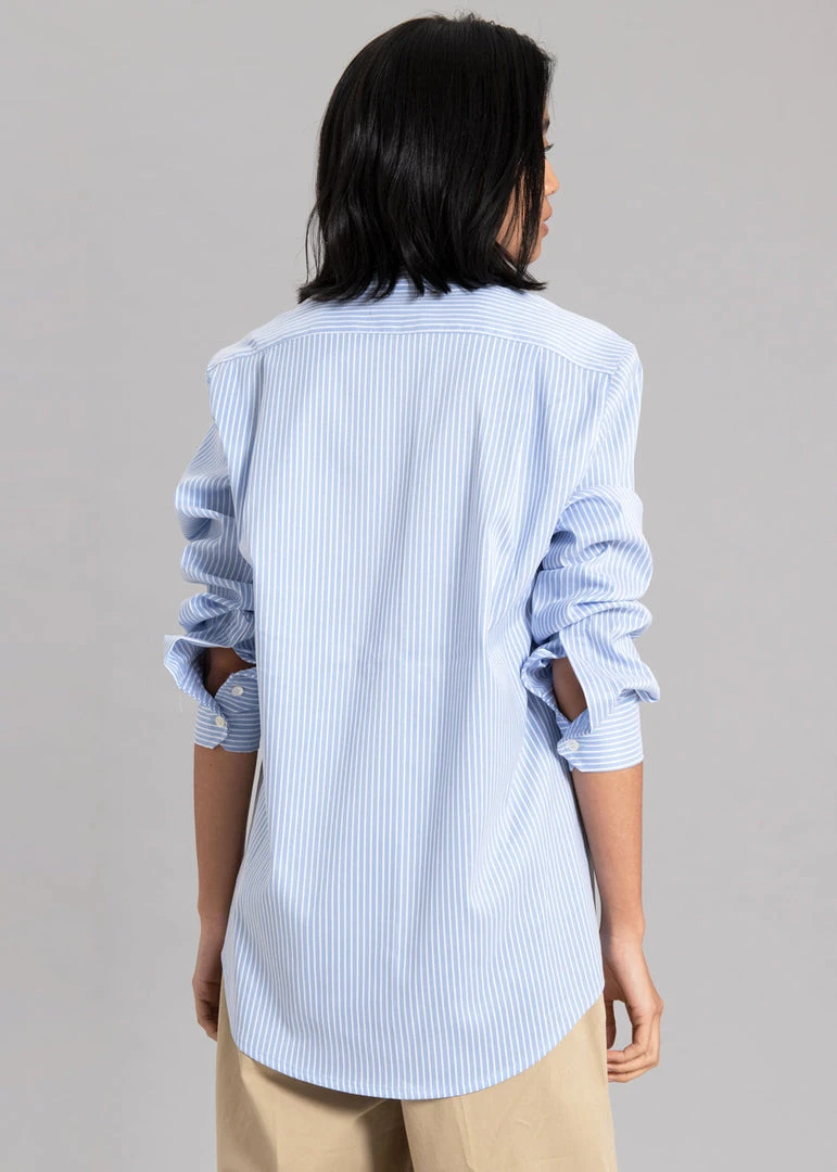 The Frankie Shop Mina Shirt - Blue Stripe 9 The Frankie Shop Mina Shirt - Blue Stripe