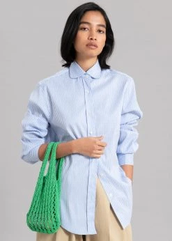 The Frankie Shop Mina Shirt - Blue Stripe 15 The Frankie Shop Mina Shirt - Blue Stripe