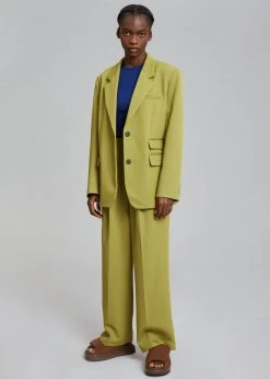 The Frankie Shop Minerva Suit Pants - Moss Green CLOTHING