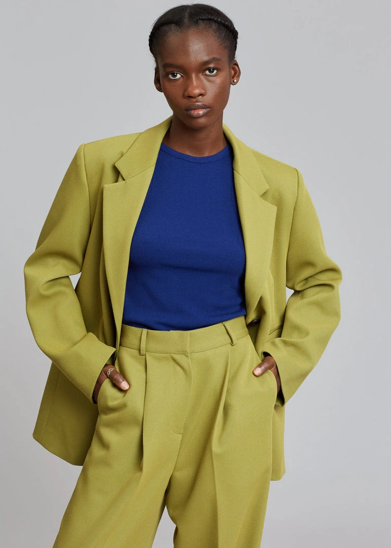 The Frankie Shop Minerva Suit Pants - Moss Green CLOTHING 9 The Frankie Shop Minerva Suit Pants - Moss Green CLOTHING