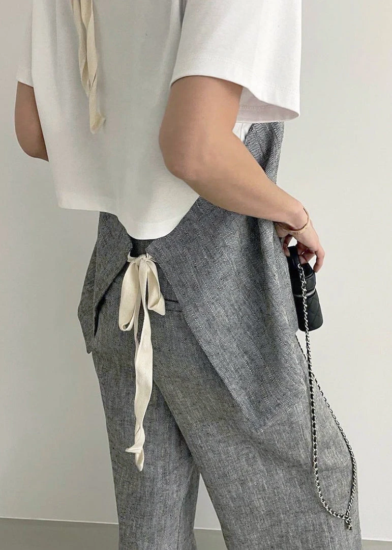 Black Fuchsia Mirl Backless Vest - Grey Melange 3 Black Fuchsia Mirl Backless Vest - Grey Melange