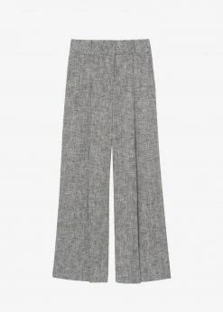Black Fuchsia Mirl Wide Pants - Grey Melange