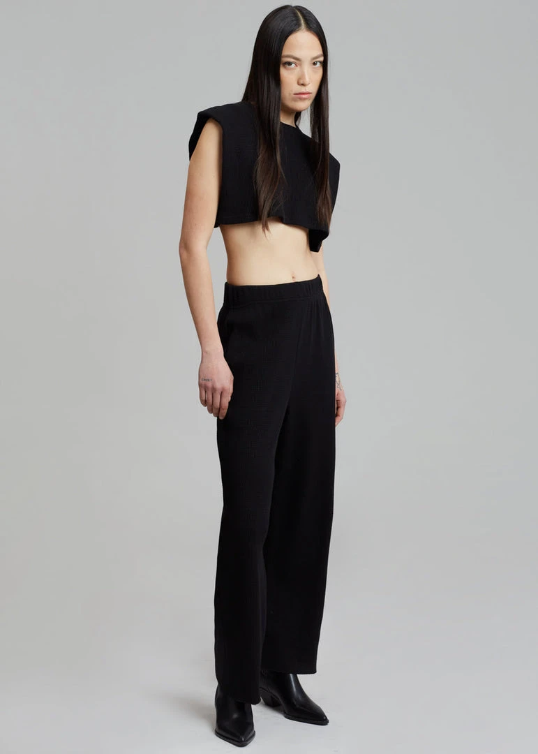 Another J Nanie Honeycomb Sweatpants - Black 8 Another J Nanie Honeycomb Sweatpants - Black